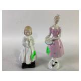 (2) Royal Doulton figurines Columbine 2185 &