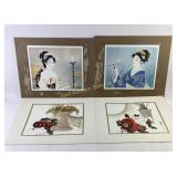 Japanese Art Prints Featuring Traditional Figures