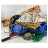 Black and Decker extension handle kit, tarps,