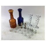 Glass Decanters, Candlesticks, Salt Cellars, and C