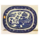 William Ridgway Staffordshire large Blue Willow