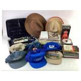 Hats, Books, Clarinet in Case, and Media Items