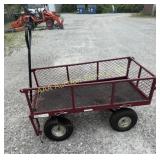 Steel garden trolley wagon : 22in H x 20in W x