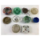 Decorative and Plain Glass and Ceramic Ashtrays
