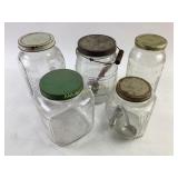 Glass Jars With Metal Lids and Hardware