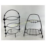 Metal Tiered Stands Including Three-Tier and Two-T