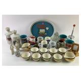 Lennox figurines, Brass vase, Disney mug, pioneer