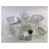 Pressed Glass, Milk Glass, and Patterned Glassware