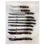 (10) Cutco knives & forks - numbers 26, 27, 23,