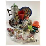 Figure Skating Lead Figurines, Fire King Stacking