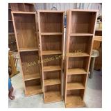 Three media towers : adjustable shelves : 44.75in