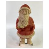 Paper mache pulp Santa, foot broken