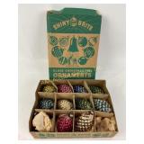 Shiny Brite multi colored acorn ornaments, in