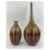 Pottery vases lot of 2