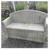 Suncast 50 Gallon Patio Bench with Storage -
