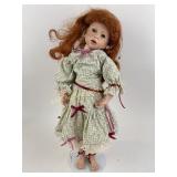 Vintage Porcelain Doll, red hair