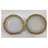 (2) Meissen porcelain 7.5 inch plates