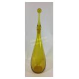 Blenko Glass Decanter With Tall Stopper