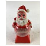 Plastic Santa Claus Snow Globe Figurine with Red B