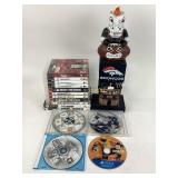 Large Broncos totem statue, Playstation Lot: 15