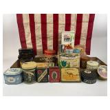 48 Start Flag, tins: camel, Prince Albert,