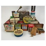 Tins:: totem rubber repair, sucrets, sage,