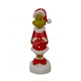 Grinch Santa Claus Blow Mold Light-Up Figurine