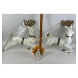 Styrofoam Christmas Reindeer and Angel Figurine