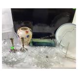 Element TV, Glass Platters, Decorative Vase, Brass