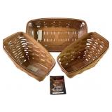Longaberger Basket Trio with Classic Baskets Bookl