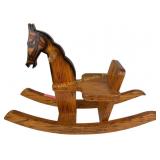 Vintage wooden rocking horse
