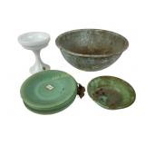 Brookpark plastic bowl, jadeite bowl and (5)