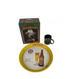 Vintage Imperial beer tray, Jack Daniel's tin w/ 2