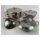 Wolfgang Puck steamer  divided stainless pan with