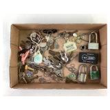 Padlocks and Keys with Key-Locker Key Storage Case