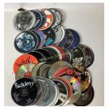 CDs without cases: Kiss, audio slave, stonesour, r