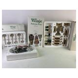 Village Accessories Including Trees, Bridge, Poles
