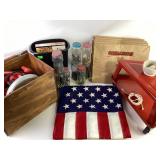 SkilSaw Circular Saw, Flag, Red Rolling Cart, Hard