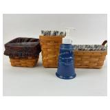 Longaberger basket with liners, Longaberger soap
