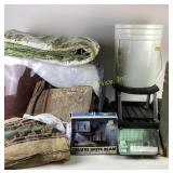 Home Goods Including Halogen Light, Garden Cart, L