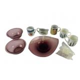 Pyrex Glass Bowls, Mustache Mug, German Creamer Cu