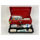 Ace tool box filled with first aid supplies,