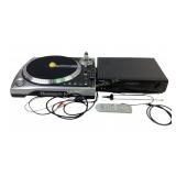 Numark Turntable and Sharp VHS Player with Remote