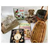 Childrenï¿½s Books, Baskets, and Plush Bear