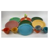 Fiestawear plates and cups, Homer Laughlin