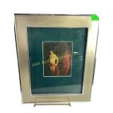 Framed Print Depicting a Male Figure in Red Draper