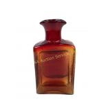 Amberina Glass Bottle Vase With Textured Surface