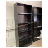 Black Bookshelves With Adjustable Shelves
