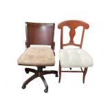Wooden Chairs with Upholstered and Woven Seats