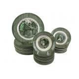 The olde curiosity shop green dinner plates,